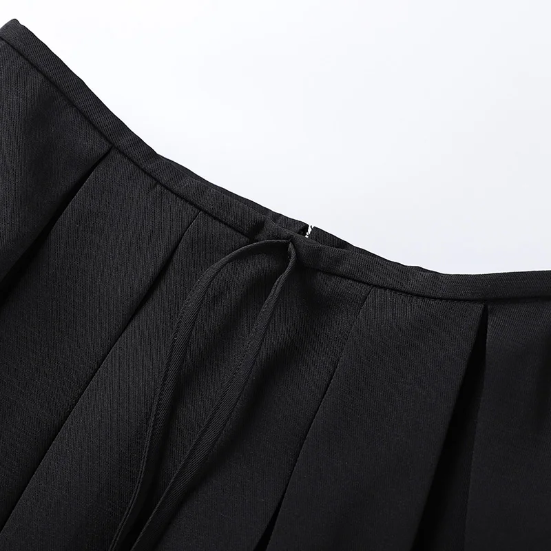 ARTKA 2023 Autumn New Women Skirt Fashion Elegant High Waist Pleated Skirts A-Line Black Long Skirt Female QA92339Q