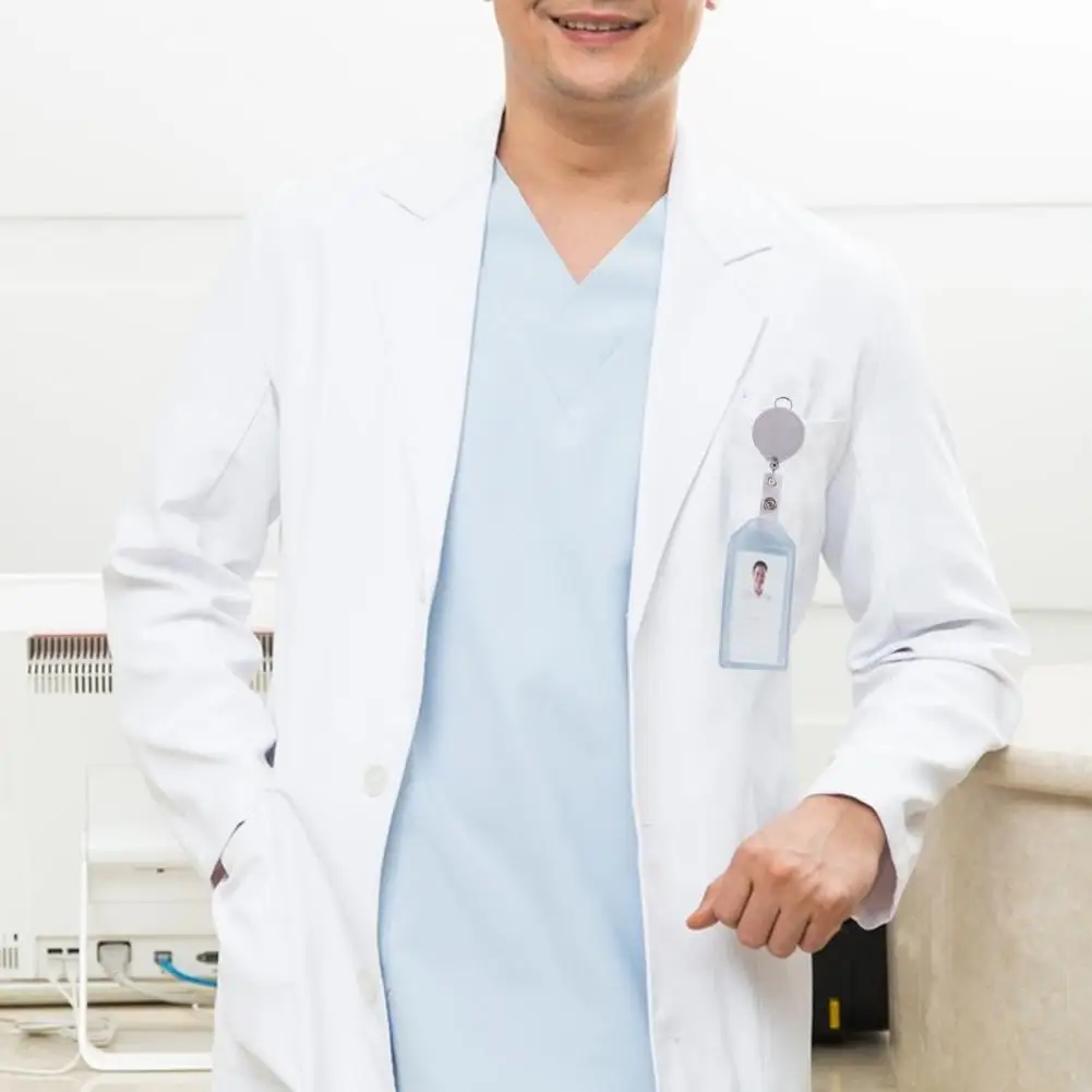 Name Tag Reel Ultra-Light Adjustable Plastic Retractable Badge Holder ID Card Extender Elastic Keychain Anti Lost Office Supply