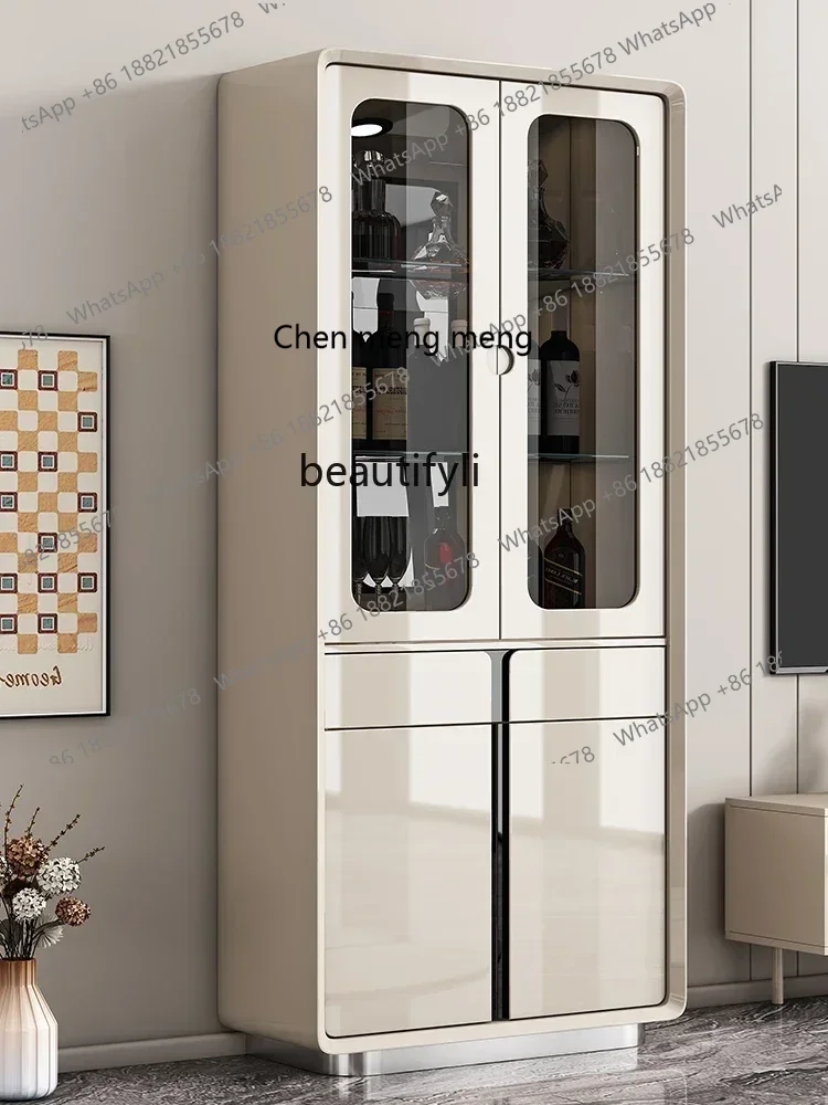 ss 8350Living Room Tempered Glass Wine Cabinet Modern Home Wall Sideboard Cabinet Store Display  Restaurant Wine Cabinet