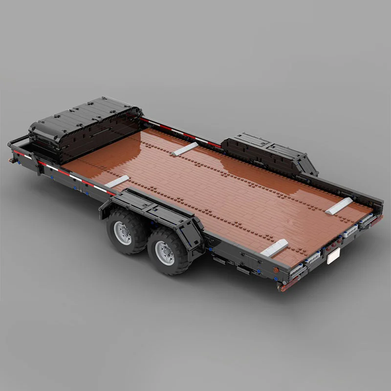 2363 قطعة MOC 1 8 إطار مقطورة السيارة نموذج تقني خشبي اللبنات لعبة البناء لتقوم بها بنفسك الطوب الإبداعي هدية الكريسماس للأطفال