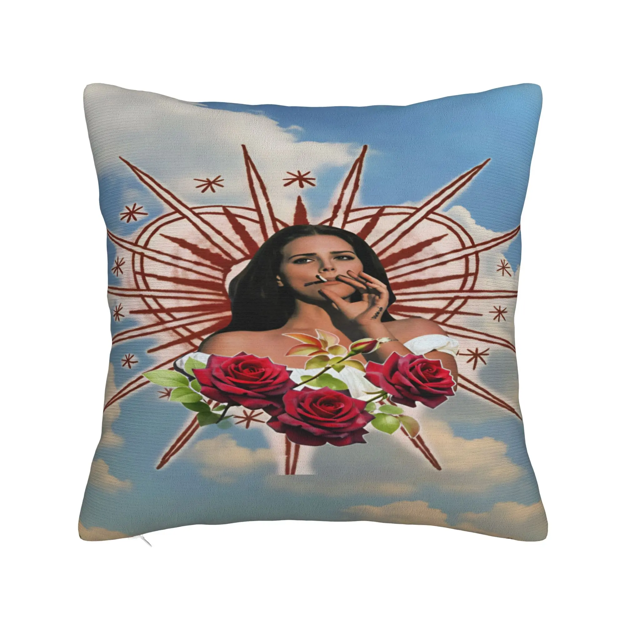 Lana Del Rey Singer Lizzy Grant  Pillow Case  Fashion Pillow Cover Comfy Pillowcases For Sofa Car Home Decor