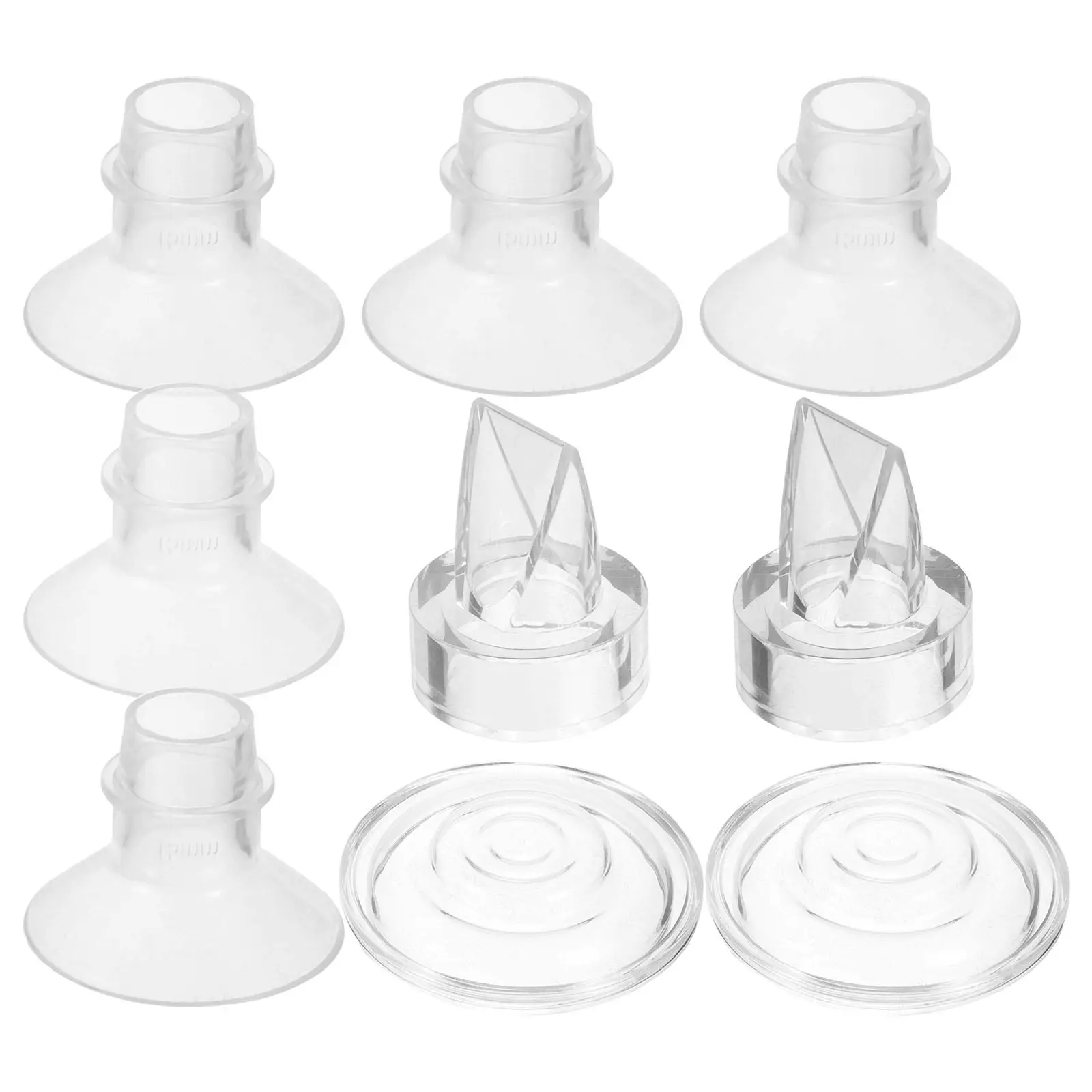 1-セットのシリコン搾乳器フランジインサート交換用ダイヤフラムダックビルバルブウェアラブル電動ポンプ用ユニバーサルパーツ
