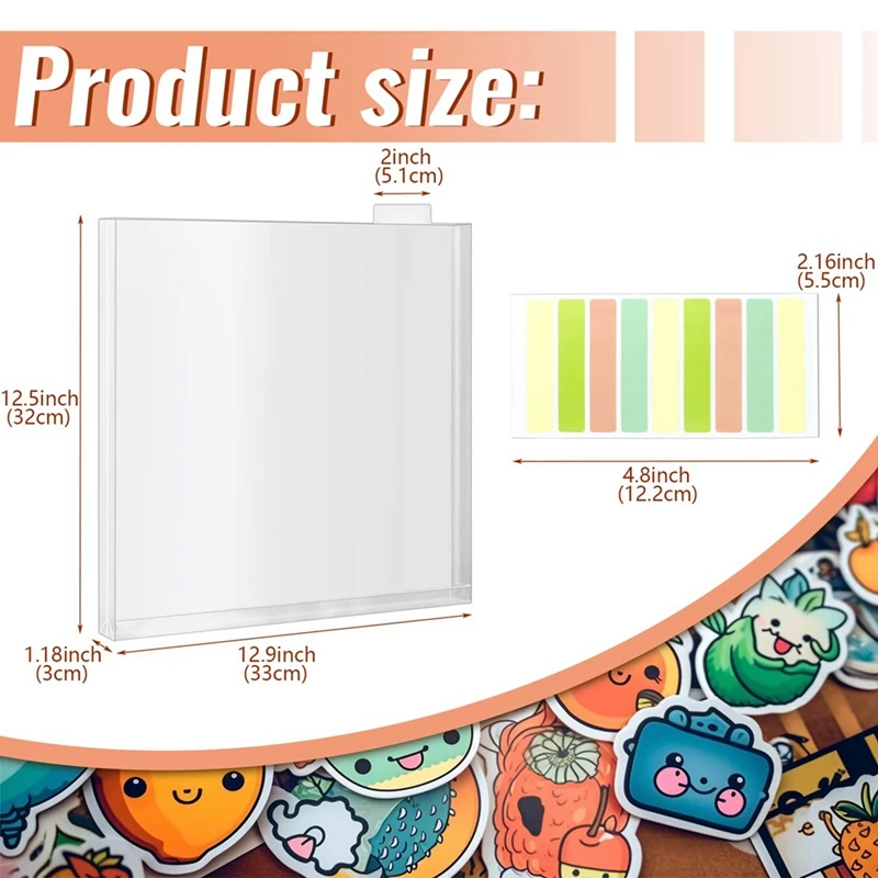 20 قطعة سجل القصاصات الورقية التخزين المنظم البلاستيكية مع 1.2In التوسع الحرفية ورق الفينيل صور اوريغامي Decoupage جيوب التخزين