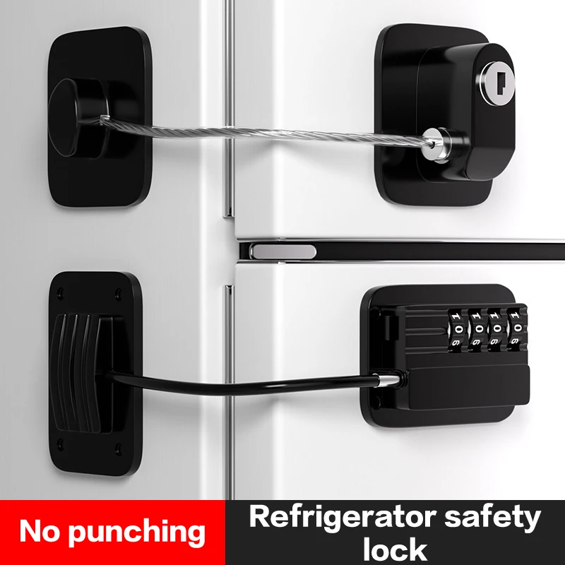 1 Pcs Child Safety Lock Cabinet Fridge Door Lock Stainless Steel Cable Protection Kids Baby Home Window Lock Strong Fix מנעול
