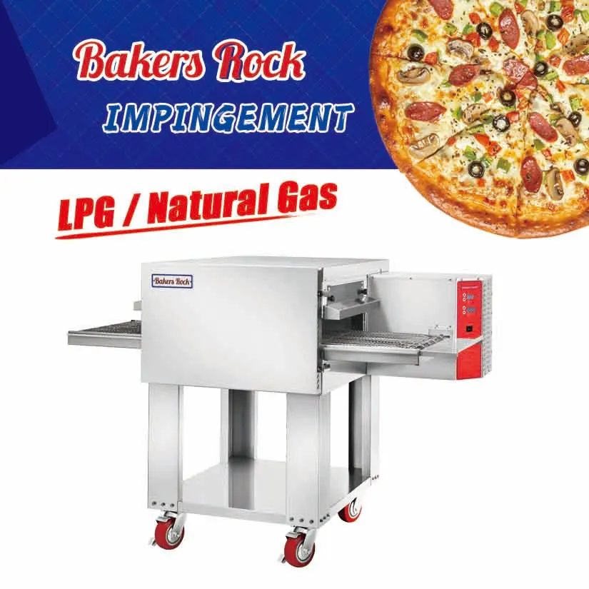 Chicken Vegetables Baking Commercial Pizza Oven 20 Inch Wide Conveyor Belt Tunnel Jet Pizza Oven Fast Heating Safe Gas Oven