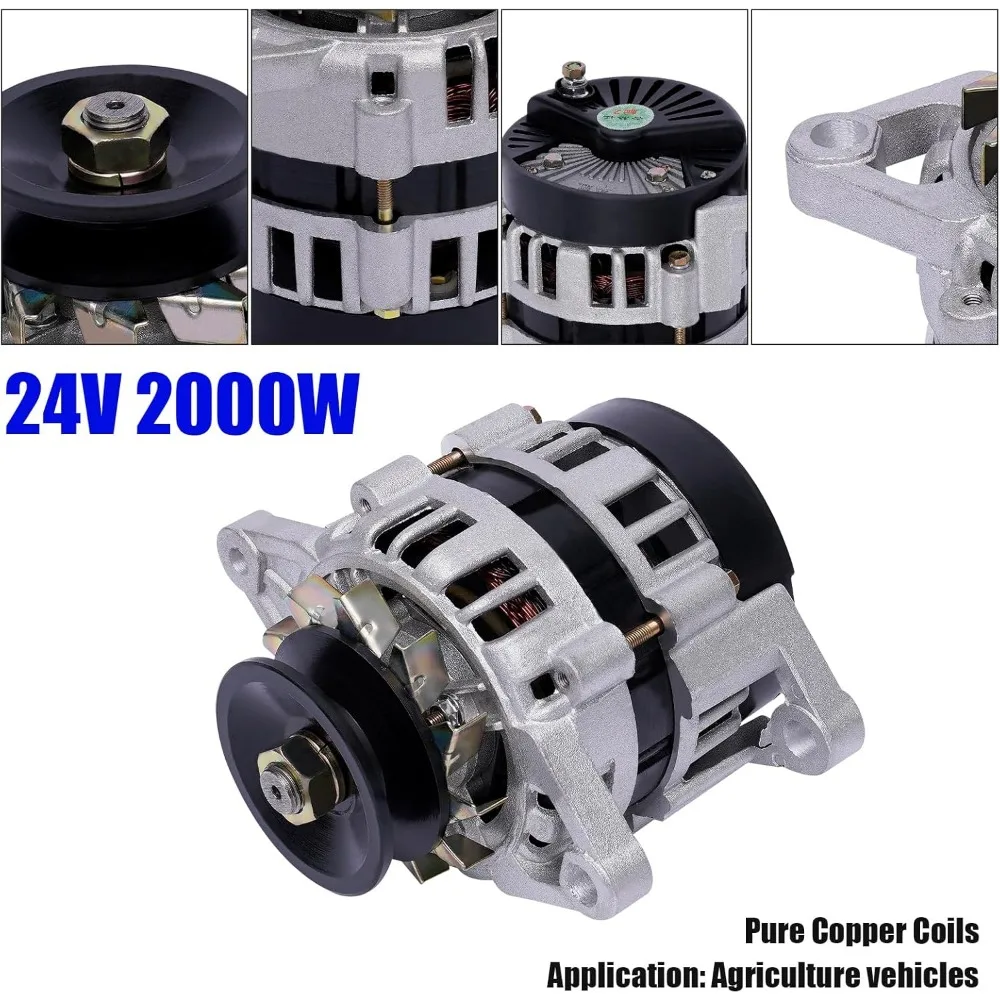 Generatore a magneti permanenti 24V 2KW 4500rpm Generatori AC/DC senza spazzole Motore a due ruote in rame puro per parte di veicoli agricoli