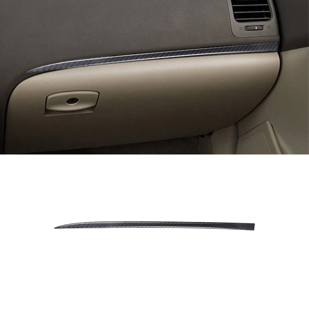 Co-Pilot Storage Box Panel Decorative Cover Trim Decal Sticker for Altima Coupe 2008 2009 Carbon Fiber Car Interior Accessories