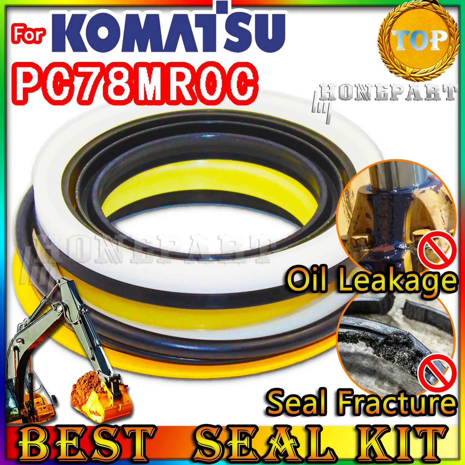 

Для KOMATSU PC78MR0C Ремкомплект сальника Рычаг стрелы Ковш Экскаватор Гидравлический цилиндр Пилотный регулятор Ножка форсунки PPC Погрузчик