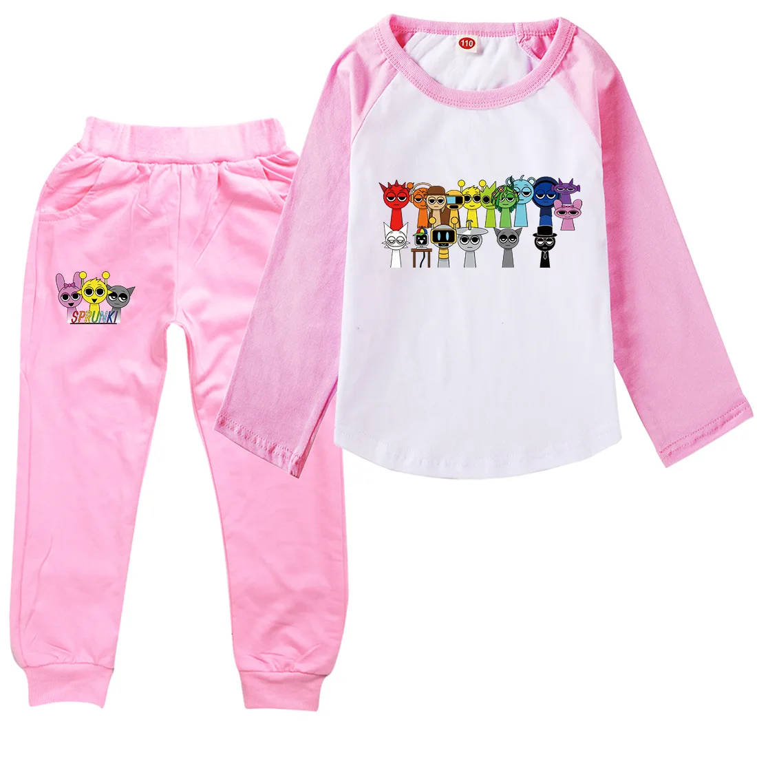 Sprunki Incredibox Hot Game Kids Cotton Pajamas Set Cartoon Sleepwear Top And Pants Ensemble for Teens And Children