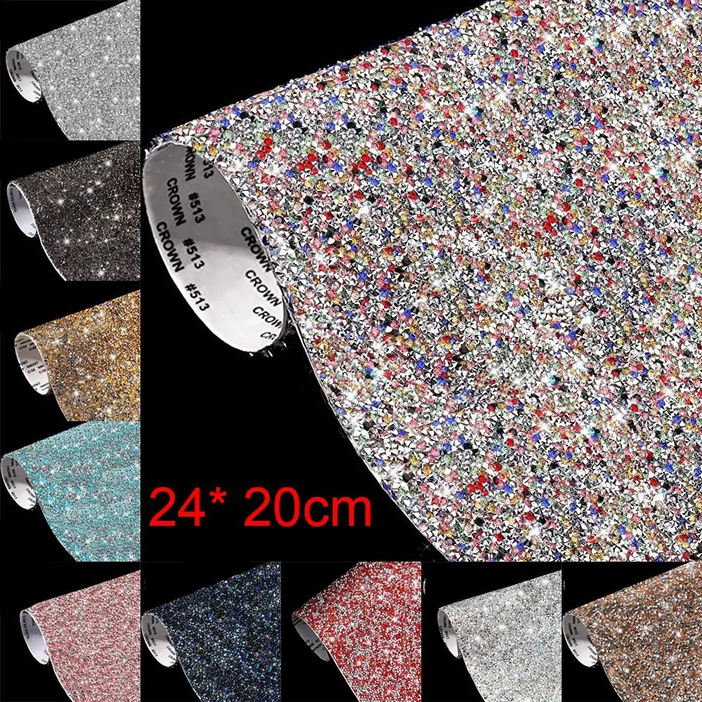 Car Home Decor Party Gifts Glitter Trim Applique Bling Paster Crystal Sticker Rhinestone Sheet