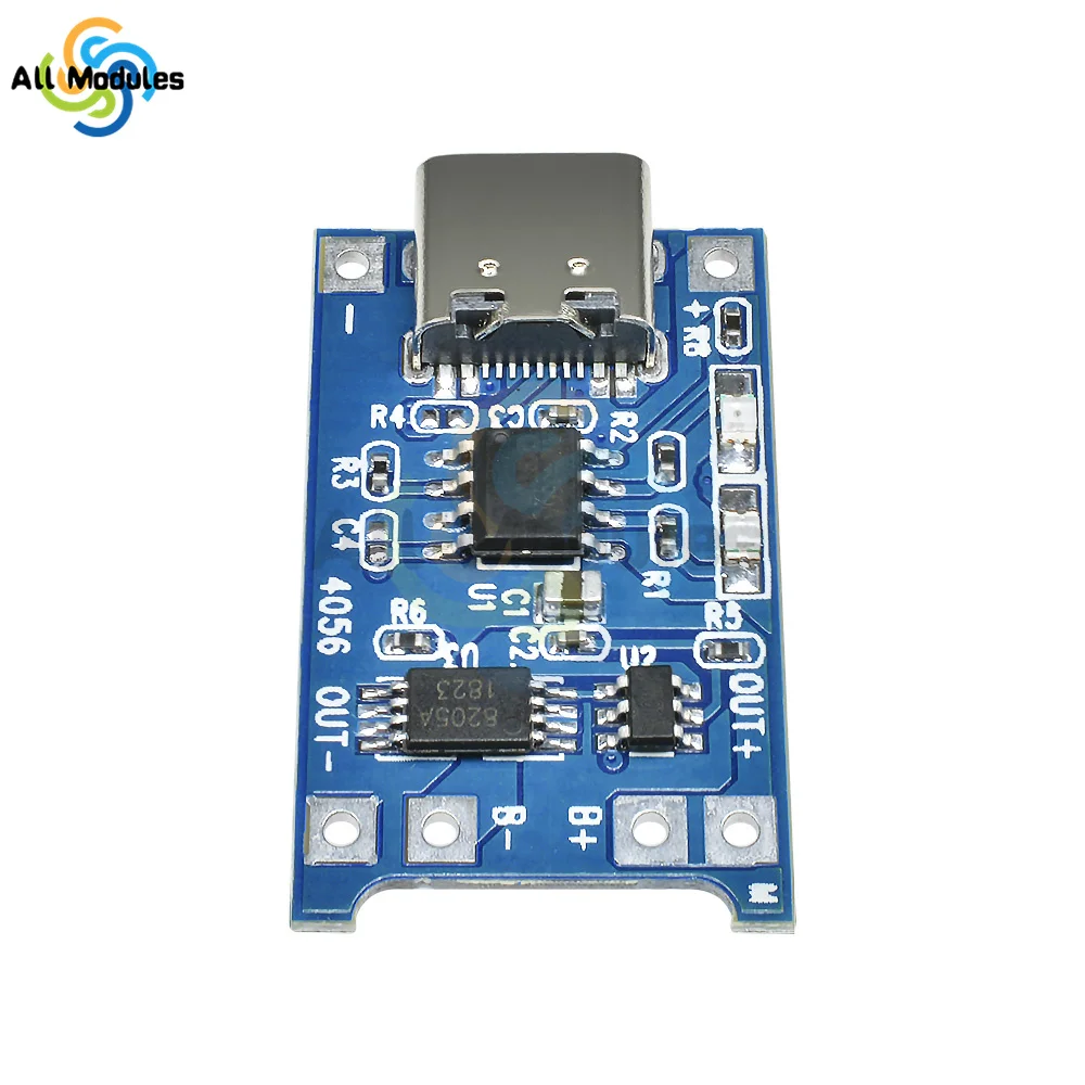 1/5/10Pcs TYPE-C 5V 1A USB 18650 TC4056A Lithium Battery Charging Board Charger Module with Protection Dual Functions TP4056