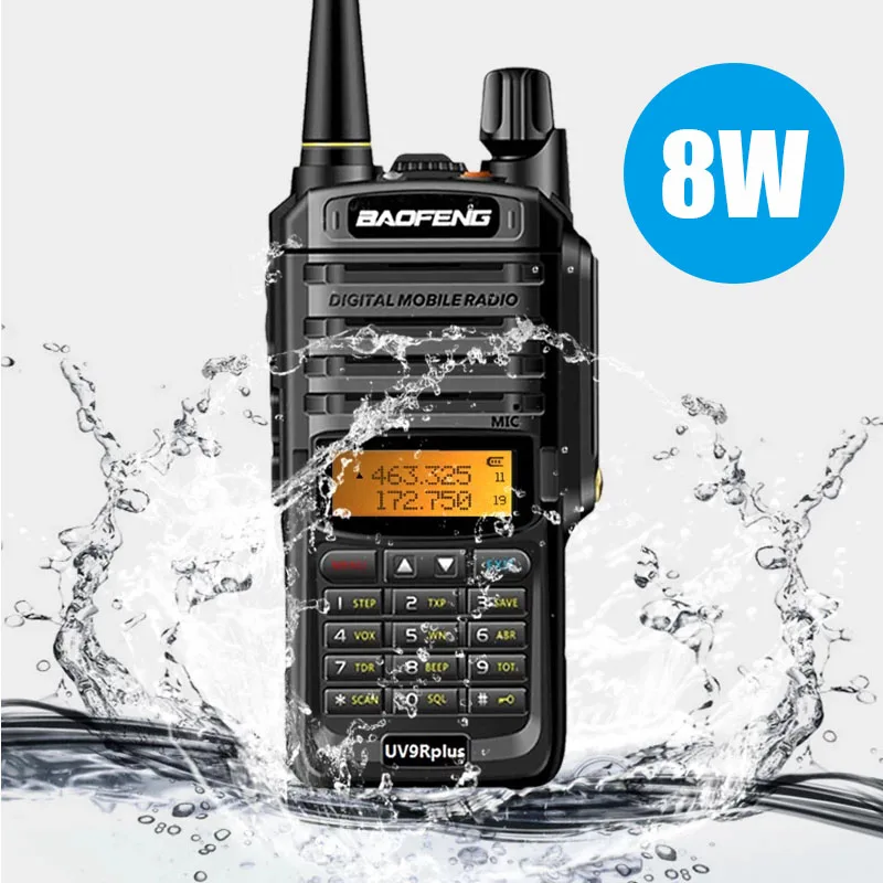 

Baofeng UV9R Plus Ham Radio Waterproof IP67 Dual Band VHF UHF 8W 128CH FM Walkie Talkie UV-9R Plus