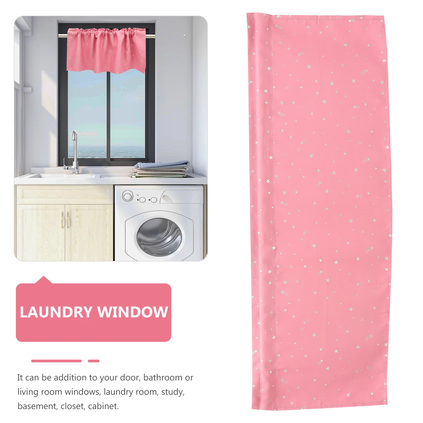 

Small Window Curtain Polyester Half Curtains For Kitchen Bathroom Bedroom Living Room Short Valance Blackout Decor