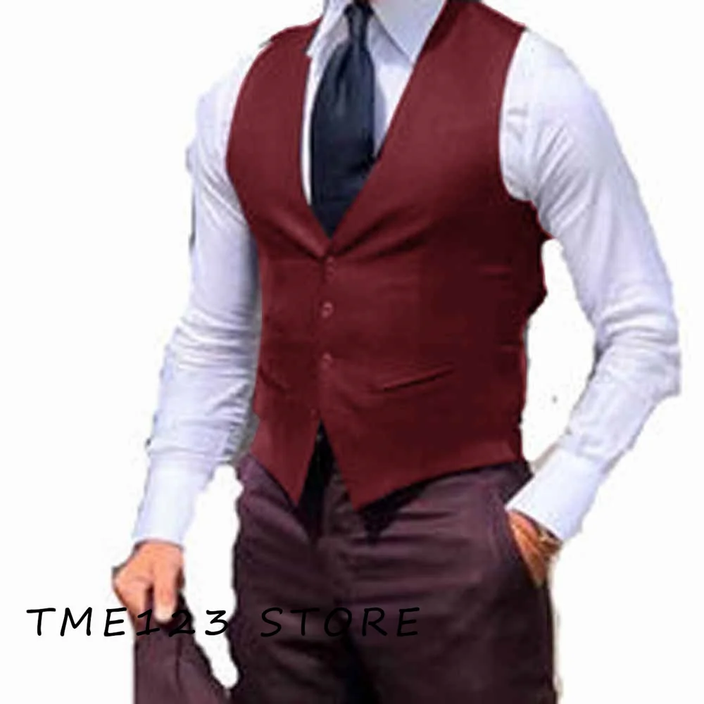 Men's Serge Casual Vest Business Suits for Men Suit Jackets Formal Man Ambo Wang Gothic Chaleco Steampunk Male Vests Elegant Fan