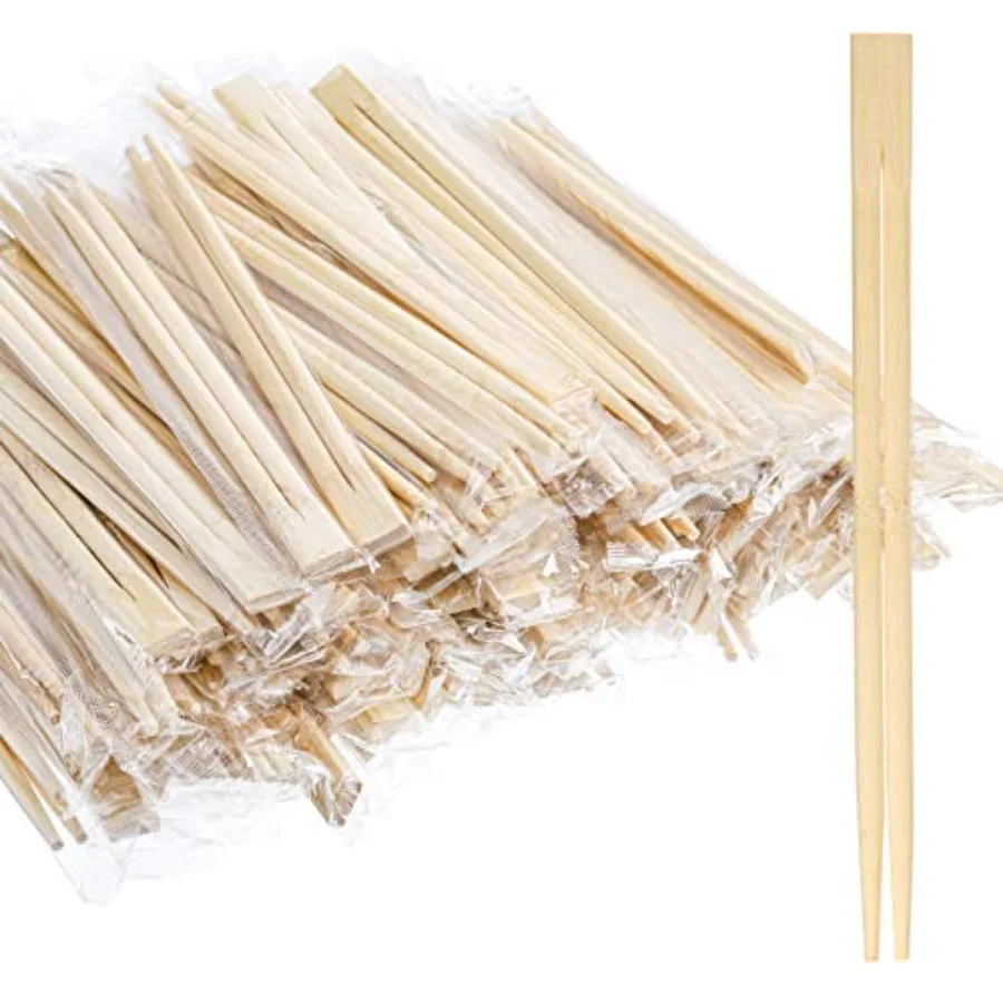 

Hiceeden 360 Pairs Disposable Bamboo Chopsticks Individually Wrapped Chopstick Bulk for TakeOut Orders Restaurants Picnics Clea