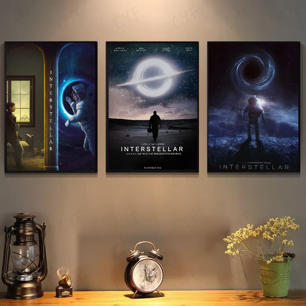 Classic Sci-fi Movie Interstellar Poster HD art sticky wall waterproof home living room bedroom bar aesthetic decoration