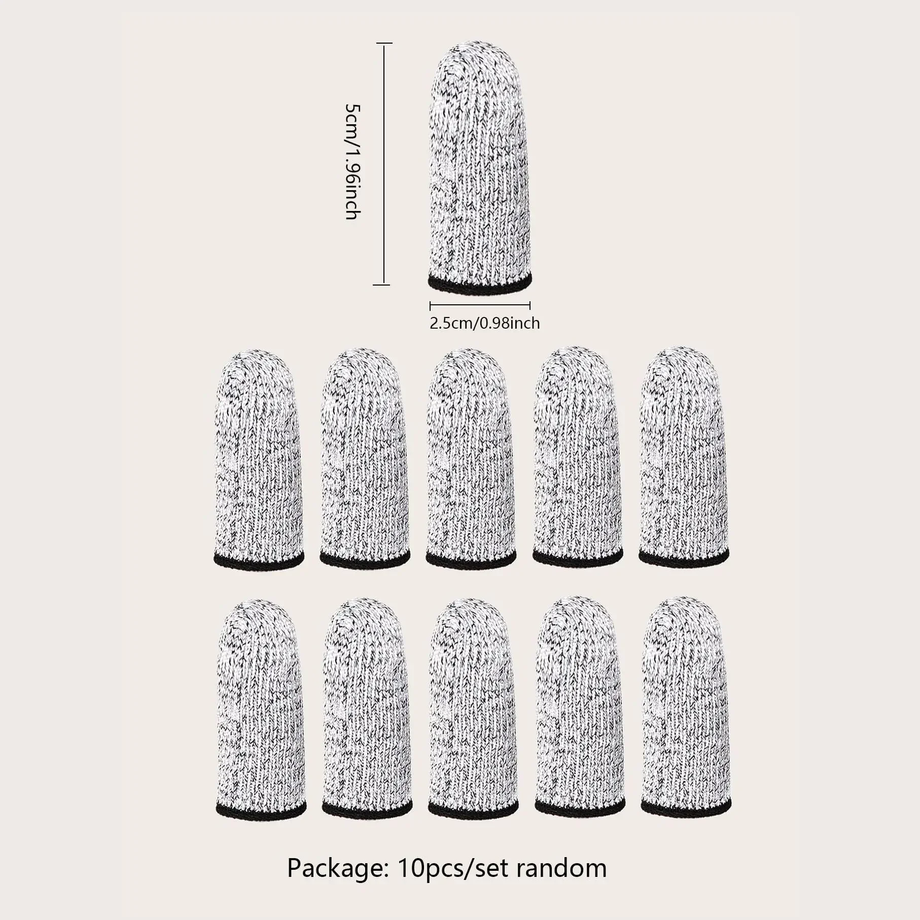 10 قطع من قفازات الأصابع عالية الأداء ومضادة للقطع للحماية من 5 مستويات للعمل في المطبخ