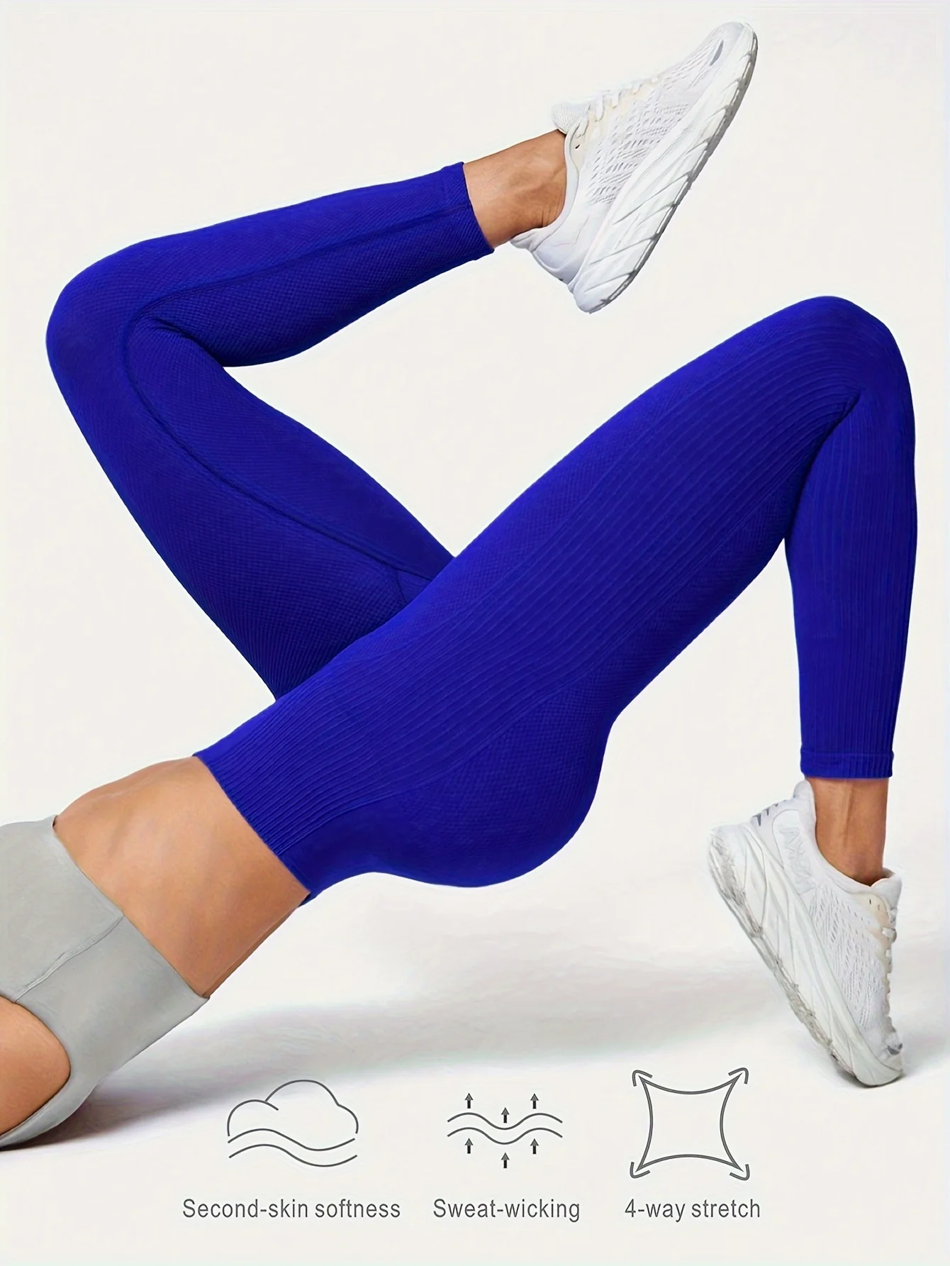 Women Ribbed Seamless Yoga Leggings High Waist Butt Lifting Honeycomb Texture Sweat Wicking 4 Way Stretch Gym Workout Fitness Sp