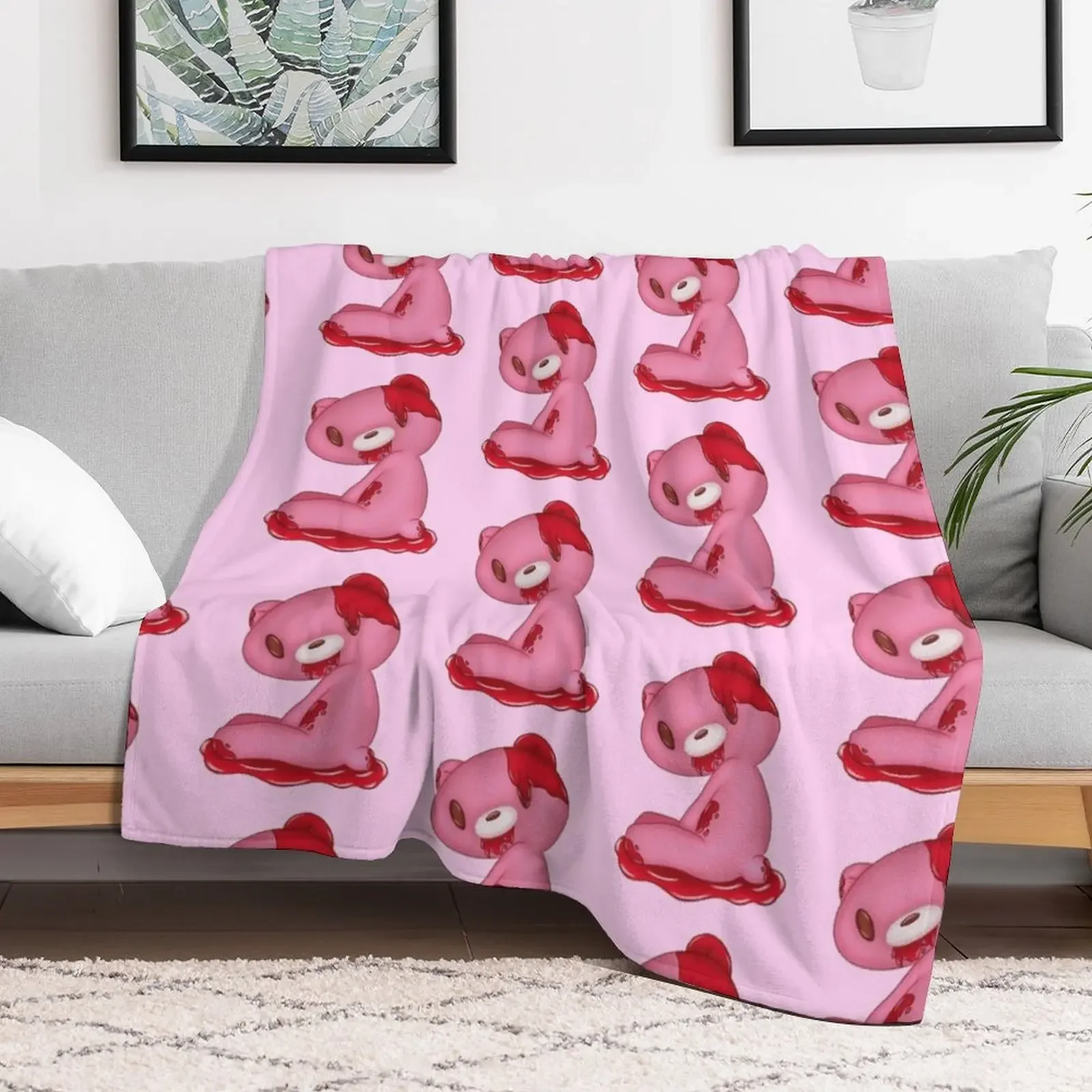 Gloomy Bear Throw Blanket Cute for winter Quilt for babies Blankets