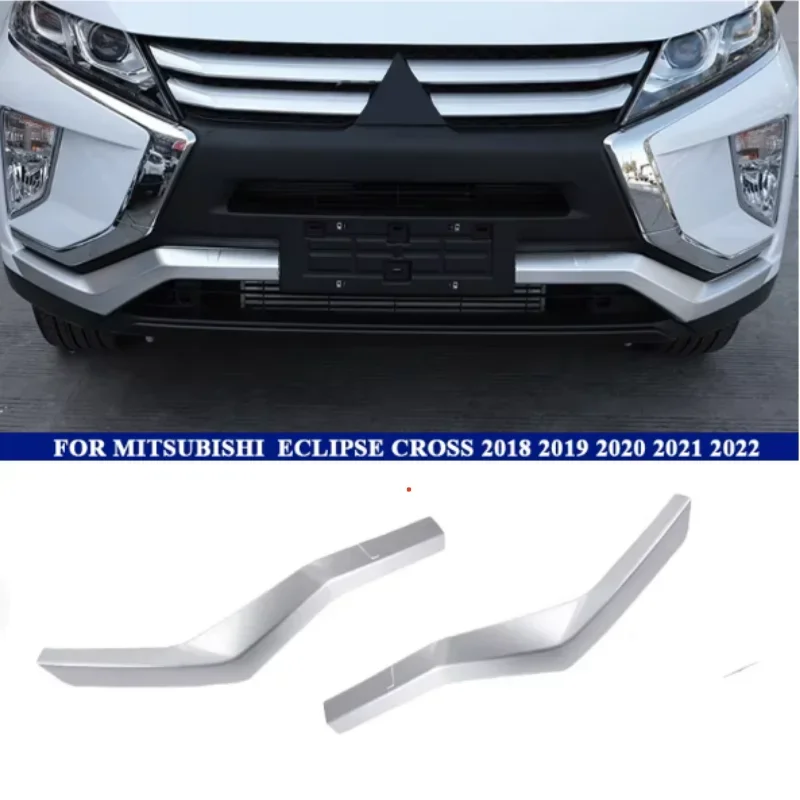 

X For Mitsubishi Eclipse Cross Accessories 2018-2022 Car Fender Cover Front Bumper Anti Hit Protector Cover Trim Carbon Garnish