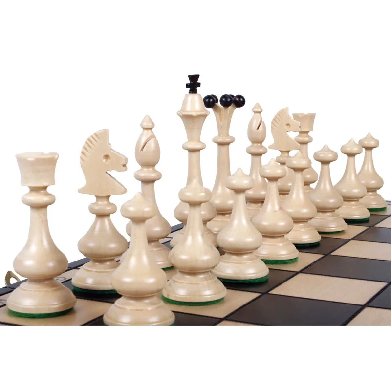 Ballet Series Solid Wood Chessboard Chess Pieces Set King110mm Large Folding Chess European Decor Cafe Children's Day Gift  I179