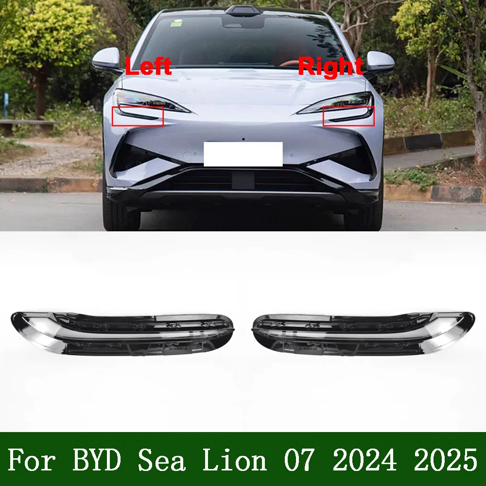 

Car Front Headlight cover For BYD 2024 2025 Sea Lion 07 Front Headlight Cover Headlamp Lamp Shell Mask Lampshade Lens Plexiglass