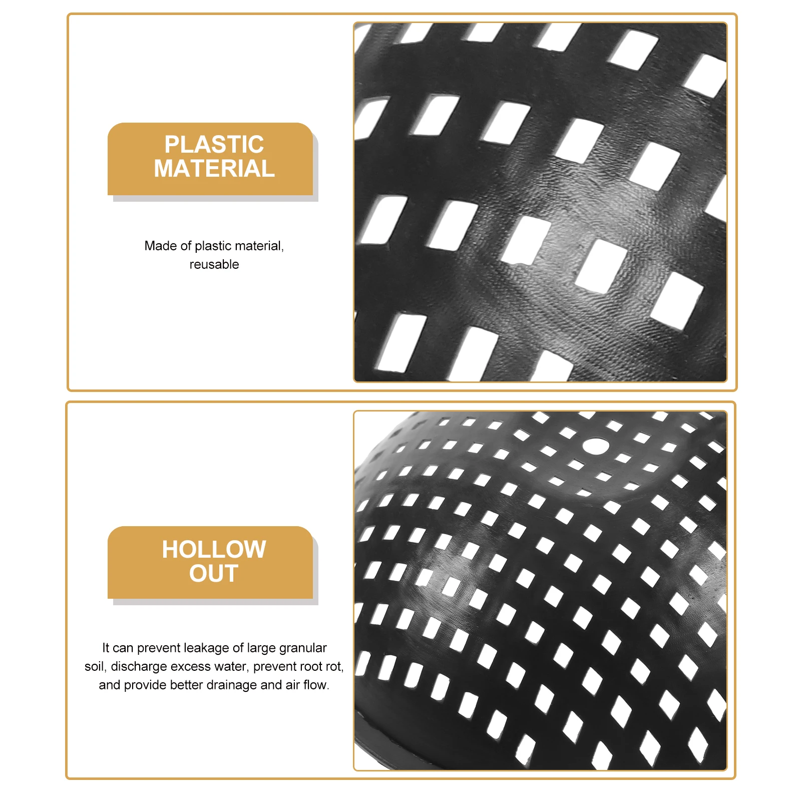 

50pcs Pot Planter Bottom Pad Hole Mesh Pads Planter Bottom Net Lightweight Reusable Plastic Gardening Accessories