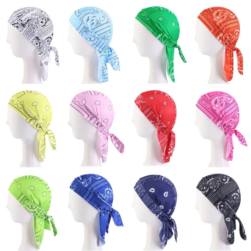 Silky Durag Pirate Hat Unisex Head Wrap Men's Head Wear Indian Cap Hair Accessories