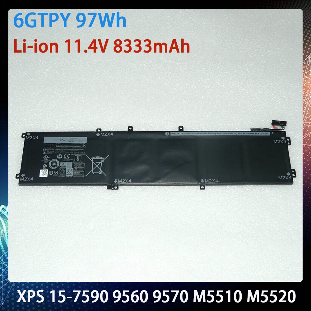 6gtpy-97wh-for-dell-xps-15-7590-9550-9560-9570-m5510-m5520-laptop-battery-high-quality-fast-ship