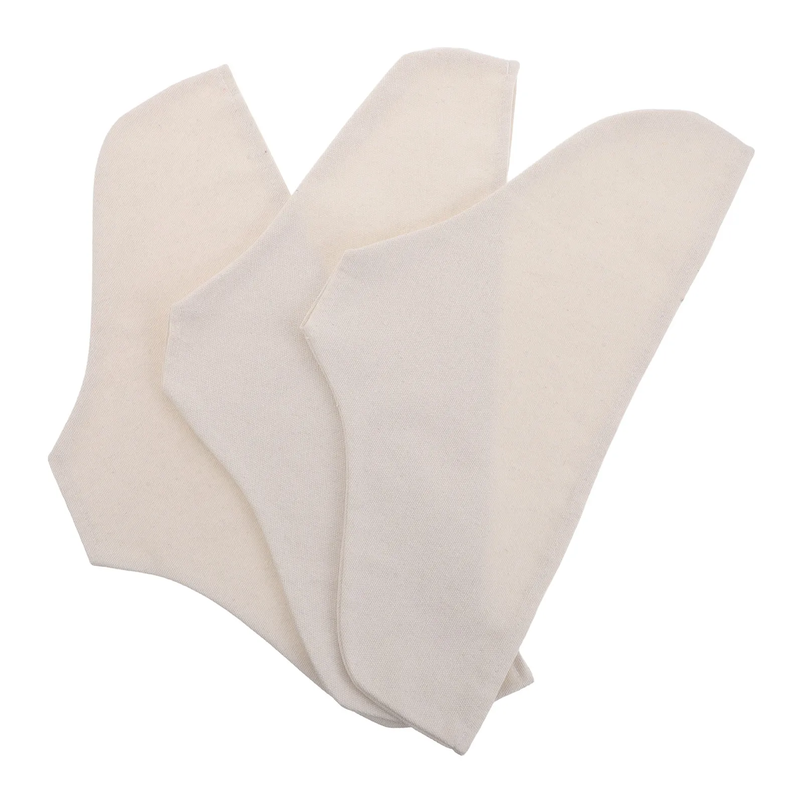 

Набор из 3 пылезащитных чехлов для вешалок из натурального хлопка и льна, нескользящие, для защиты одежды на плечах, бежево-белые, 8.2x17 дюймов, чехлы для одежды для гардероба