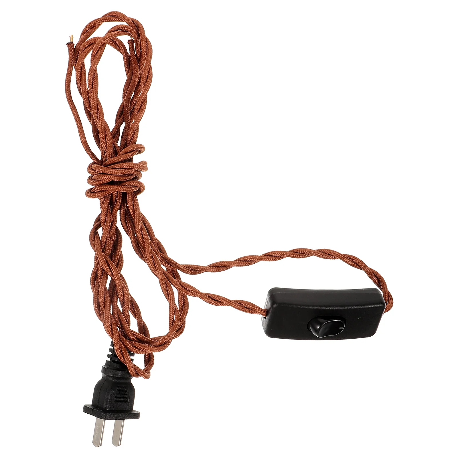 

Retro Hemp Rope Light Socket Cord Braided Lamp Cord Vintage Industrial Style Pendant Light Accessories Copper Finish Durable