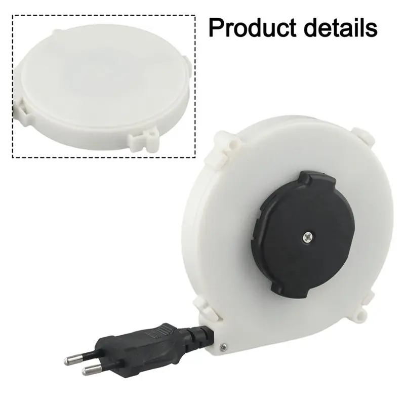 AAAF 5X Auto Retractable Power Reel Cable 102X18.5Mm 220V Camping Wire Power Reel Cables Sleeve For Global EU Plug