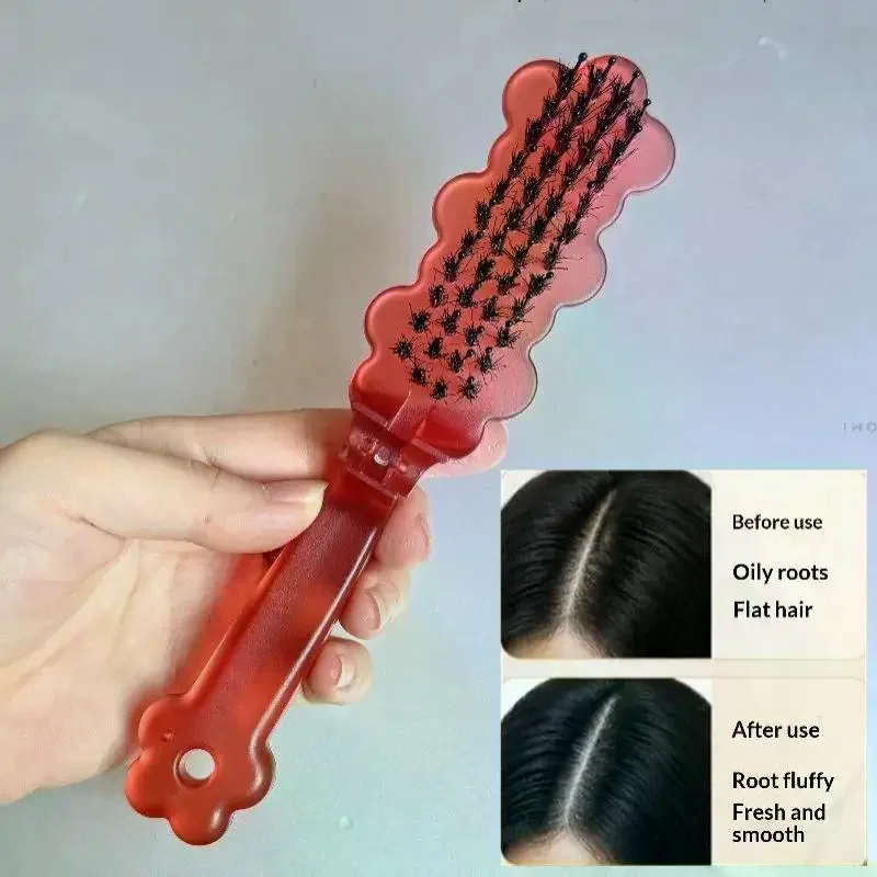 Foldable Bristle Comb Mane Bristle Hair Brush Portable Pocket Collapsible Travel Massage Salon Hair Styling Tool