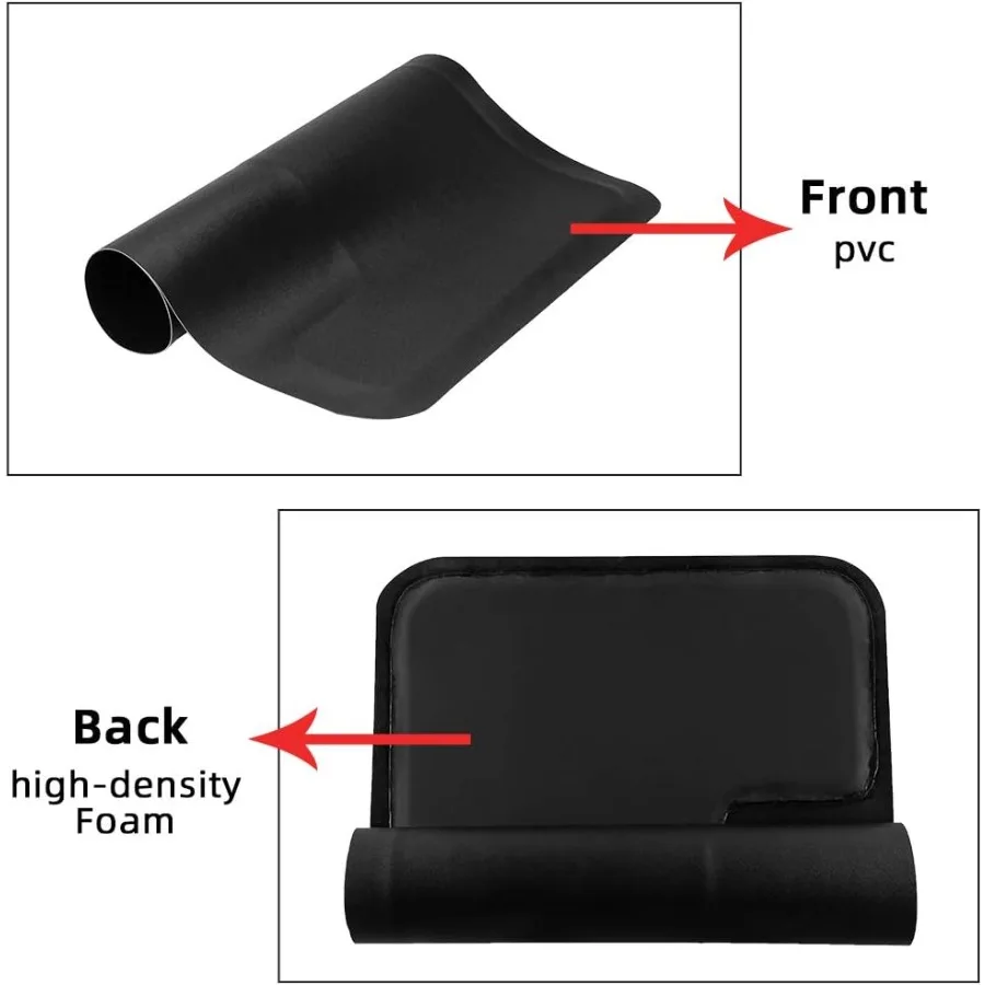 3 ft. x 4 ft. Salon Mat for Barber Shops and Salons Black AntiFatigue Floor Mat with Square CutOut 1 2 in. Thick Designed for S