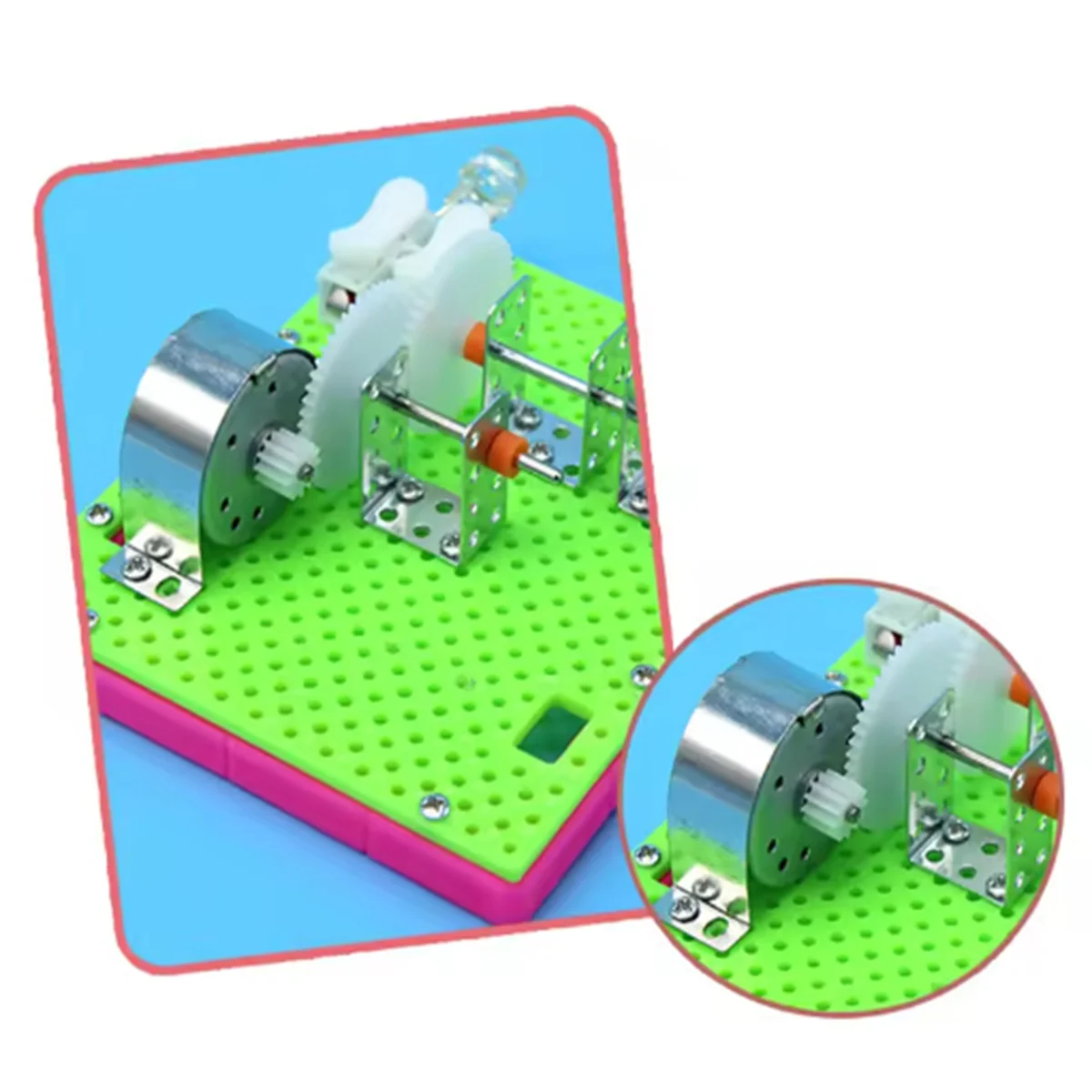 1Pcs Funny Science Physical Experiment Small Invention Education Toys DIY Hand Crank Generator Model Children Learning Toy