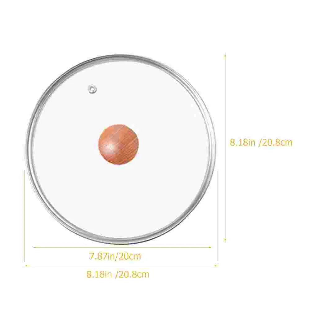 Tempered Glass Lid Cooking Pot First-class Materials Universal Pan Cover Easy to Take with Knob Wood Delicate