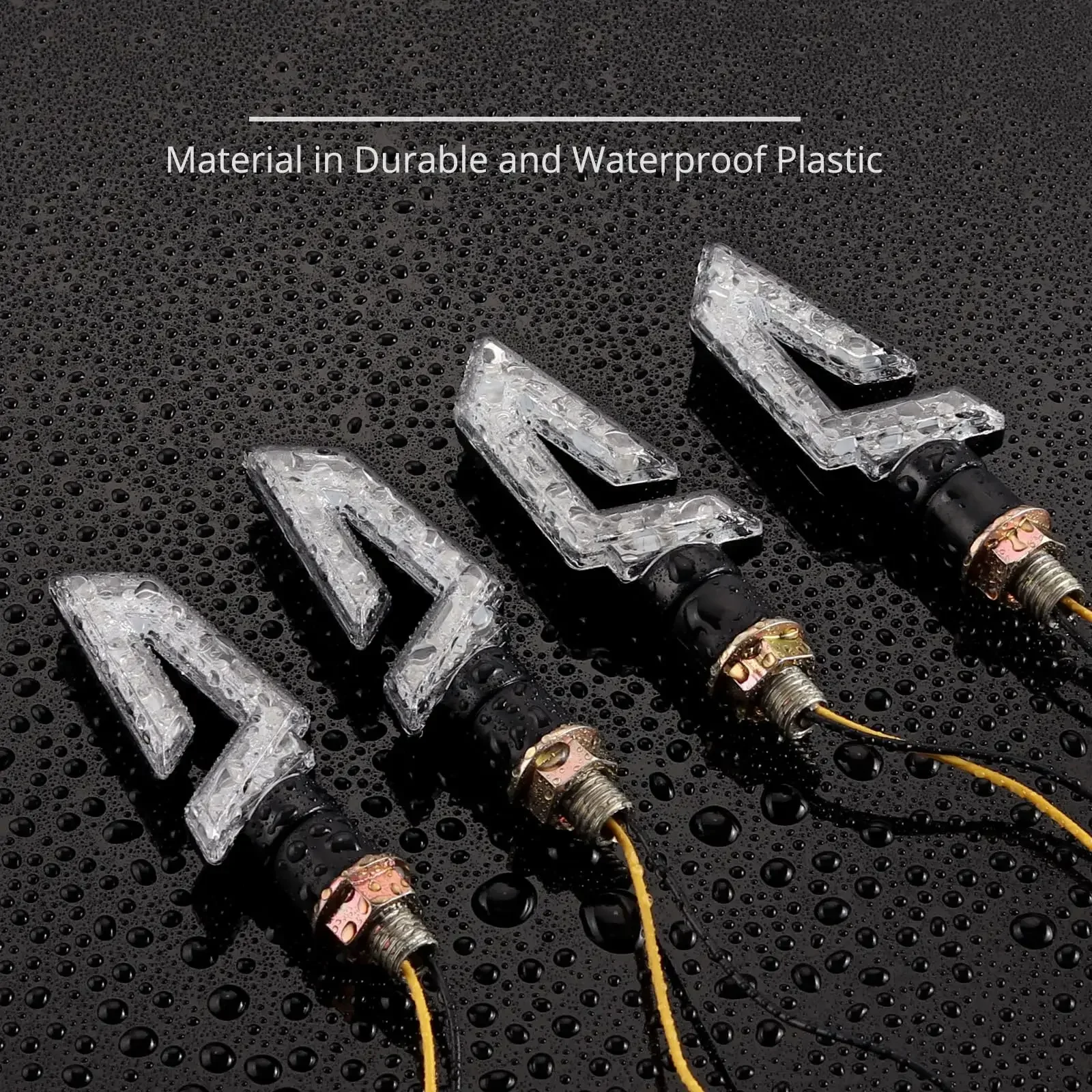 

4 шт. водонепроницаемая IP65 лампа высокой мощности 10 Вт Янтарный указатель поворота для мотоцикла универсальный одобренный указатель поворота лампа