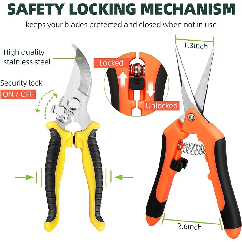 Imagem -04 - Jardim Poda Tesouras Jardinagem Tesoura Clippers para Jardinagem Ferramenta Pcs Aço Inoxidável