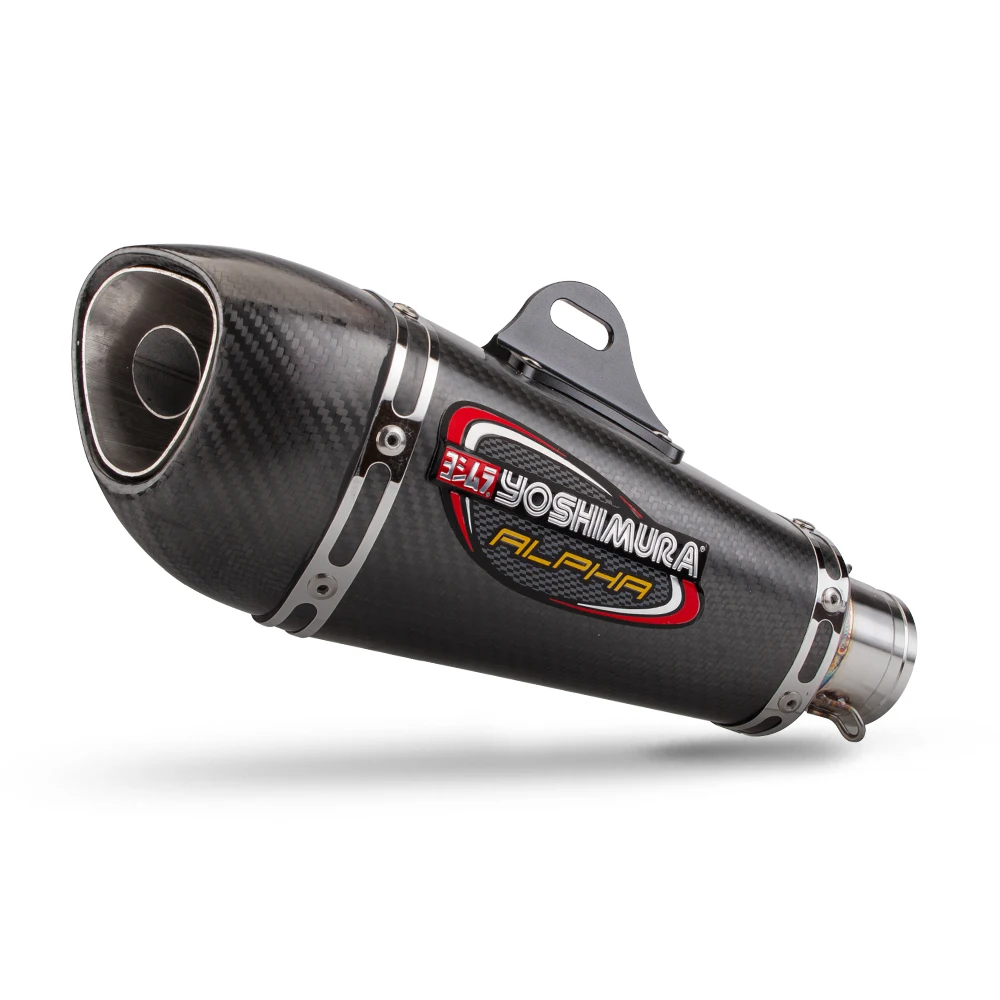 

Universal 51mm Carbon Fiber Motorcycle Exhaust Yoshimura Alpha Muffler For Honda Pcx160 Ninja250sl Cb500f Xsr700 R25 R15v3