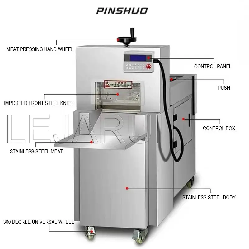Trancheuse à viande électrique, machine de congélation de rouleaux de mouton, coupe-boeuf, machine de découpe d'agneau, acier inoxydable, CNC, double coupe, rouleau d'agneau