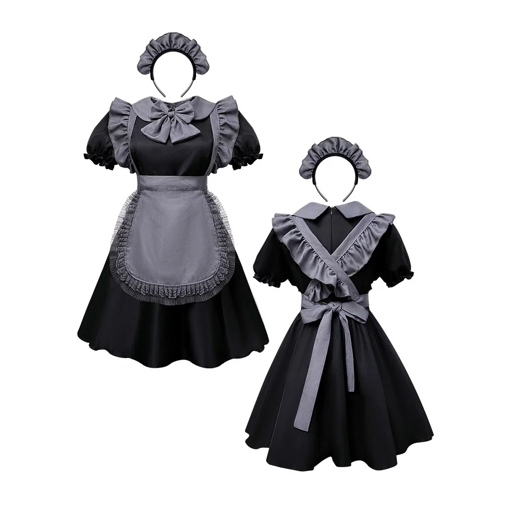 Japanese Cute Lolita Soft Girl Maid Outfit Cos Suit Bow Dog Short Maid Lolita Sweet Suit Goth Lolita Lolita Skirt for Girl