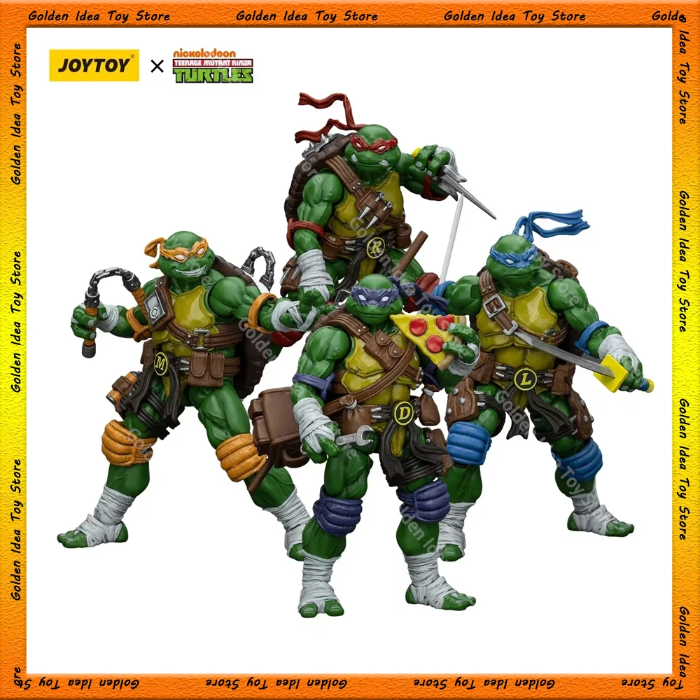 Original JOYTOY TMNT 1/18 Raphael Action Figures Leonardo Figurine GK Statue Donatello Michelangelo Collectible Model Toys Gifts