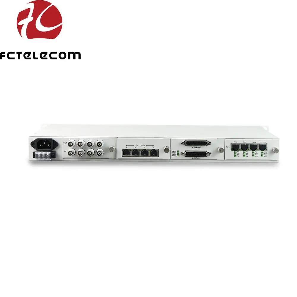 ประเภทโมดูลาร์ Multi-service Voice โทรศัพท์ Multiplexer E1 V.35 FXO FXS RS232 RS422 RS485 Fiber Mux