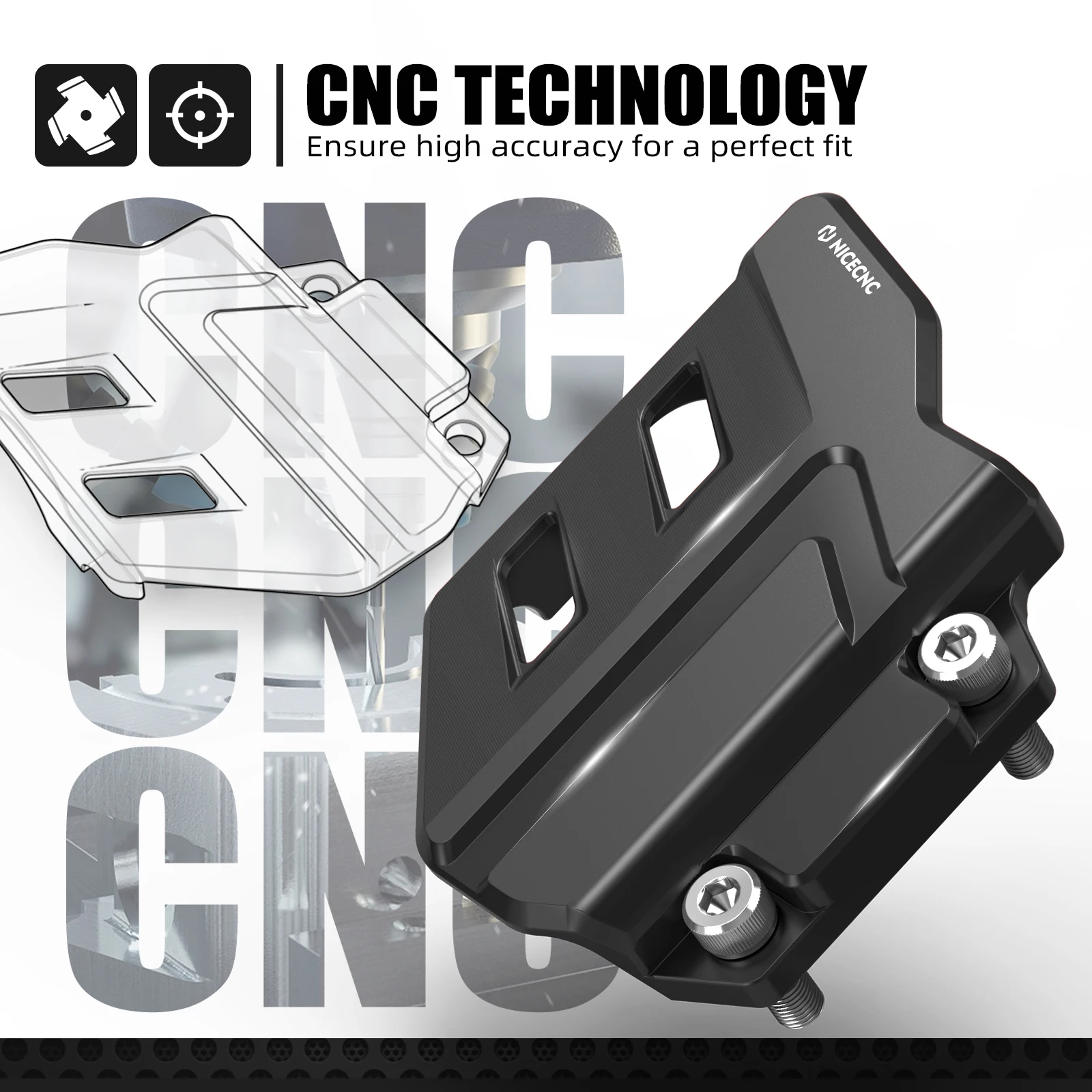 NICECNC Für Stark Varg EX MX 2024-2025 Elektrisches Motorrad Hinterer Bremsscheibenschutz & Hinterer Hauptbremszylinder-Schutz aus Aluminium – Detail 11