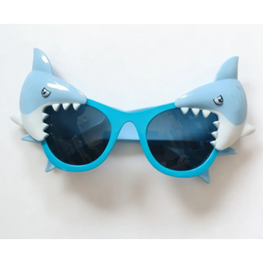 Gafas de Sol con Forma de Cabeza de Tiburón Azul de PESENAR, Divertidos Accesorios para Fotos en Fiestas, para la Playa y Festivales de Verano