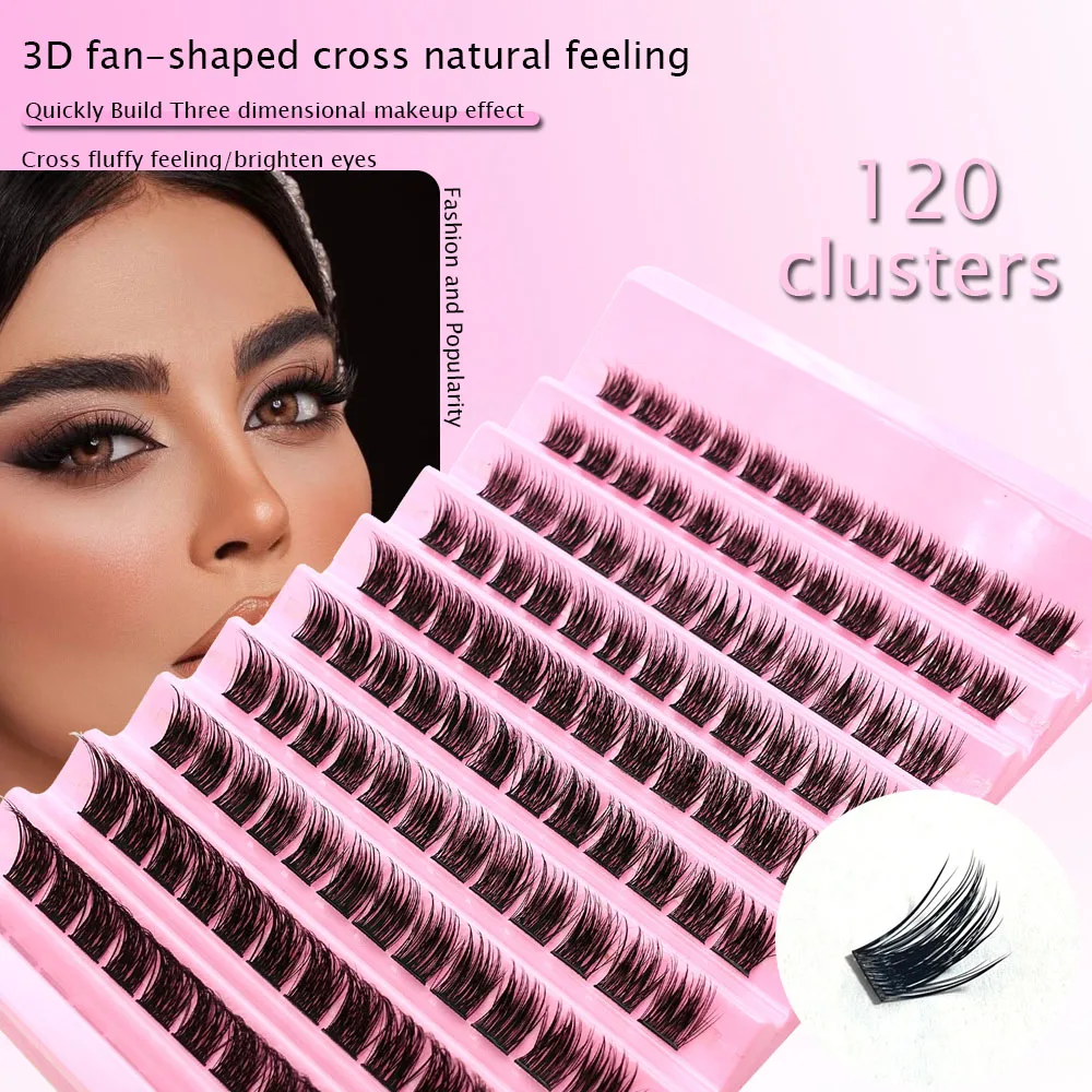 سعة كبيرة لتقوم بها بنفسك متجمع رقيق الرموش 8-14 مللي متر مختلط الطبيعية لينة مجعد الرموش الصناعية ثلاثية الأبعاد تمديد ماكياج أداة