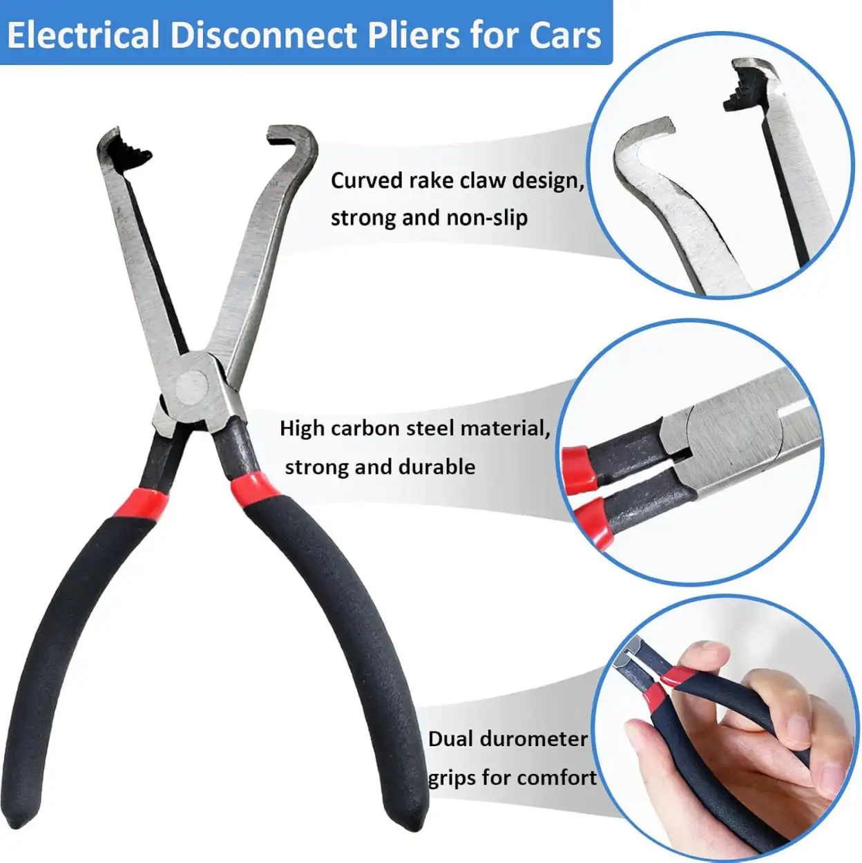 Electrical Disconnect Pliers for Cars Automotive Electrical Connector Disconnect Pliers Long Spark Plug Removal Pliers Hose Pipe