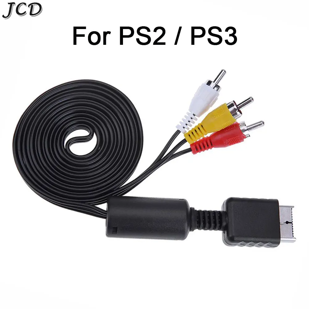 1.8m Audio Video AV Cable Game Composite 3 RCA Copper Wire PS2RGB PS2AV Multi For PS1 PS2 PS3 Console Accessories