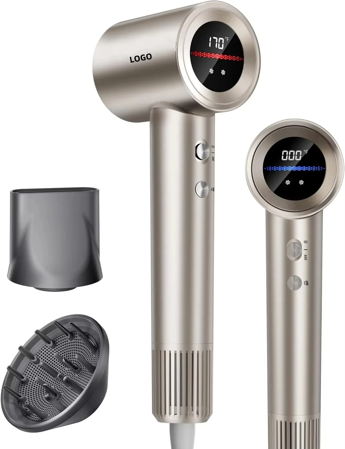 

110000RPM BLDC Suitable for Quick Drying Low Noise HD Display 5 Heat Settings and 2 Speed Settings Ionic Professional Dryer