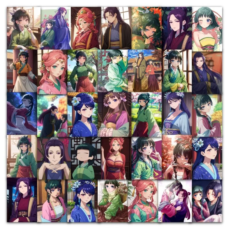 

63Pcs The Apothecary Diaries Cute Decorative Stickers DIY for Phone Cover Laptop IPad Notebook Scrapbooking